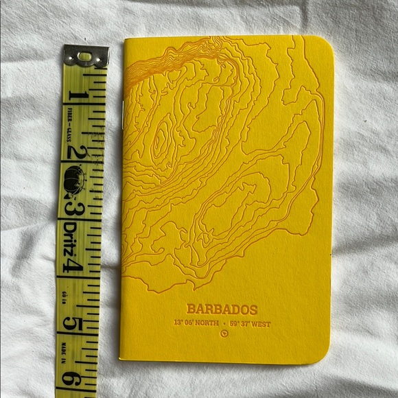 6/$24 Yellow Barbados Travel Letterpress Notebook | New! - Picture 6 of 7